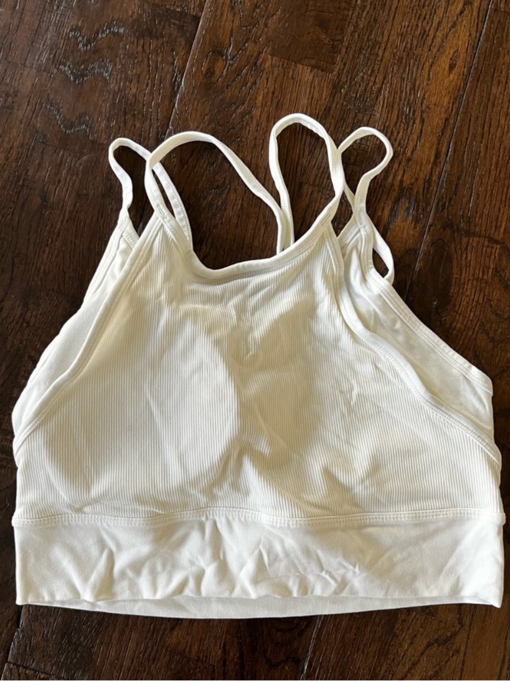 nike indy strappy light support padded ribbed longline sports bra